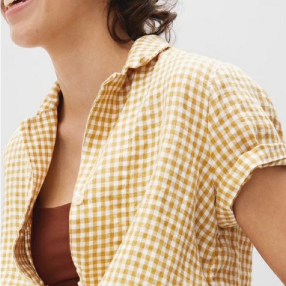 Linen plaid Everlane button down